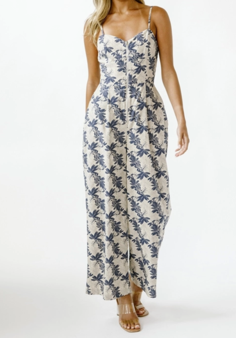 Tropical Leaves Print | Jumpsuit