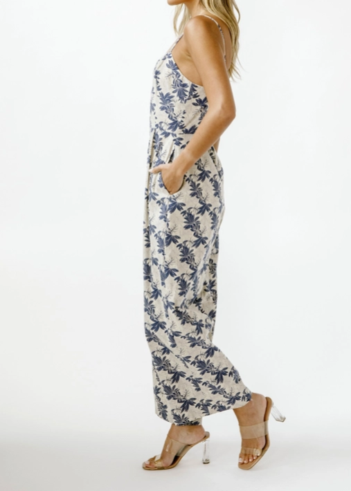 Tropical Leaves Print | Jumpsuit