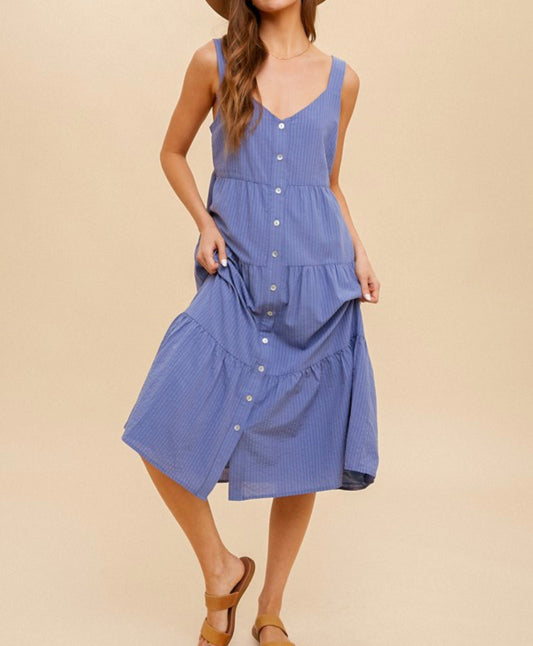 Blue Midi Delight | Dress