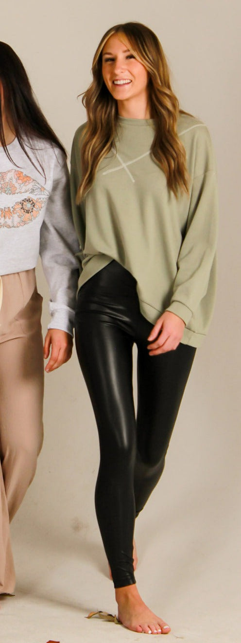 High-Waist Leather | Leggings